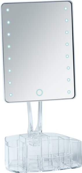 WENKO Specchio cosmetico Make-up Stand Standing LED Trenno Organizzatore Bagno Ospite WC