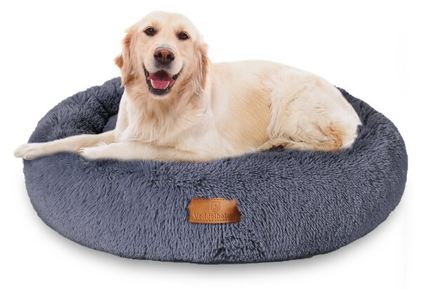 Veddelholzer Ø 60 cm (S) grigio scuro letto per cani letto per gatti cuscino per cani letti in diverse misure letto per cani grandi medi piccoli lavabile in grigio chiaro e grigio scuro per tutti i cani e gatti