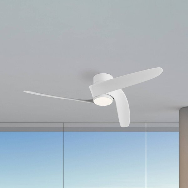 Mantra Iluminación Ventilatore da soffitto LED Smart Groenland S, bianco, DC, silenzioso, CCT dimmerabile, Bianco / Opale, Soggiorno / Sala da pranzo, Metallo, Moderno