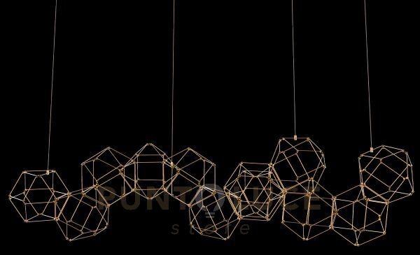 Lucciola pro 12 lampada a sospensione lineare con triangolo in met