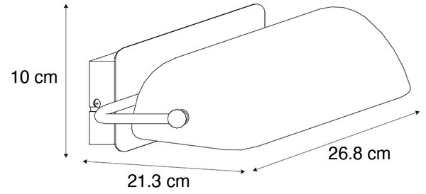 Applique da parete classica in ottone con vetro verde - Banker