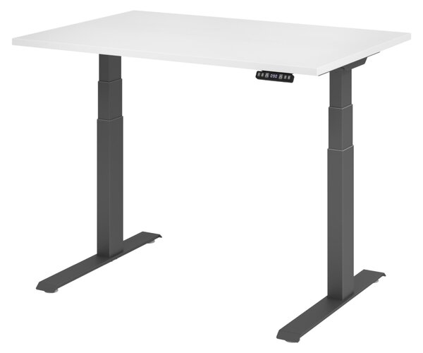 Scrivania elettrica bümö XDKB - Decorazione: bianco, dimensioni: 120 x 80 cm, telaio: grafite