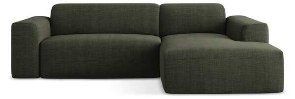 Divano angolare verde (con penisola a destra/con chaise lounge) Keli – Makamii