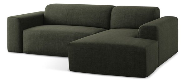 Divano angolare verde (con penisola a destra/con chaise lounge) Keli – Makamii