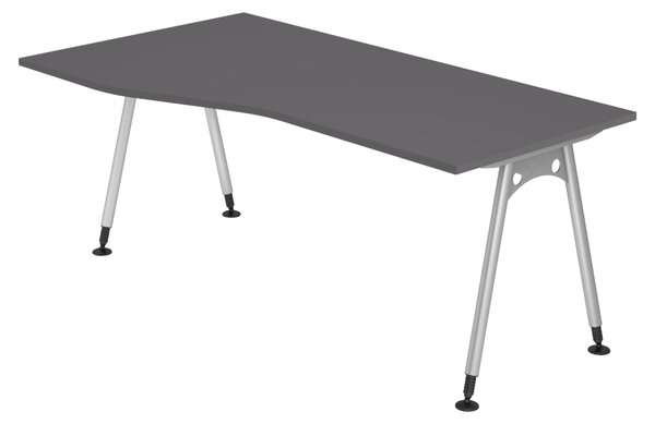 Scrivania bümö Serie A - Decorazione: grafite, dimensioni: 180 x 100 cm
