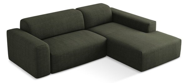 Divano angolare verde (con penisola a destra/con chaise lounge) Keli – Makamii