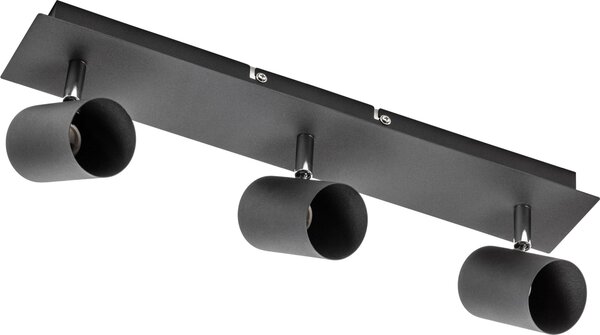 GTV - Lampada da soffitto VENETO | illuminazione moderna per uffici, appartamenti e stanze | Lampade da soffitto Lampade da soffitto | 3 x GU10 | Rotonda | Nera