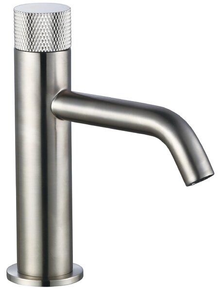 BB Miscelatore monocomando per lavabo 17,2 cm con manopola Progressive, nichel spazzolato