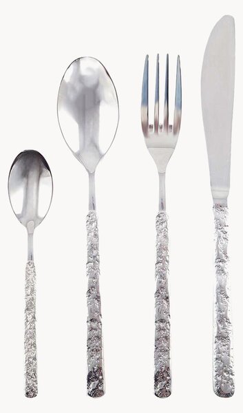 Set di 24 posate con manici martellati Aulica, 6 persone