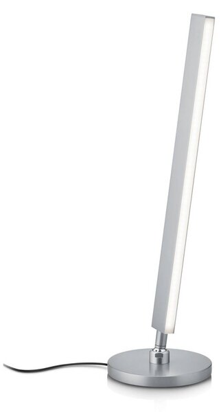 Knapstein Lampada da tavolo a LED Kosma, dimmerabile, Alluminio / Grigio / Zincato, Soggiorno / Sala da pranzo, Ottone, Moderno, Lampada da tavolo LED