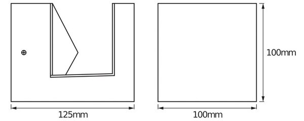 OSRAM applique da esterni LED ENDURA STYLE PYRAMID in acciaio inox IP44, Alluminio / Grigio / Zincato, Acciaio Inox, Moderno