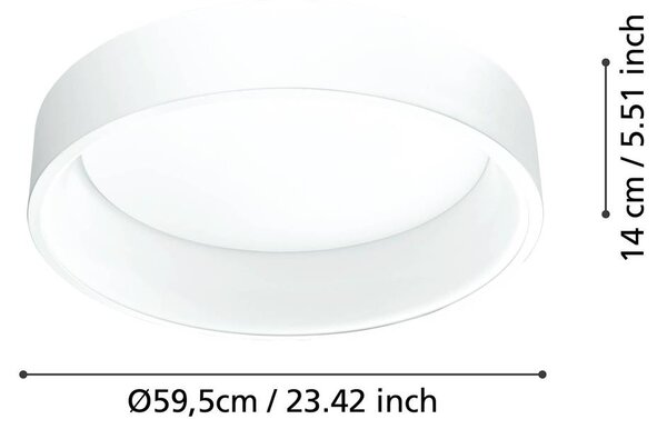 Plafoniera LED Marghera1 Ø 59,5 cm bianco