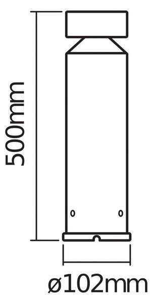 OSRAM Lampioncino LED ENDURA STYLE CYLINDER, acciaio inossidabile 50 cm CYLINDER, Alluminio / Grigio / Zincato, Acciaio Inox, Moderno, Lampada da esterni