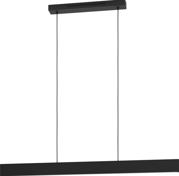 Lampadario A Sospensione Moderno Andreas-Z Acciaio Nero 2 Luci Led 19W 4600Lm