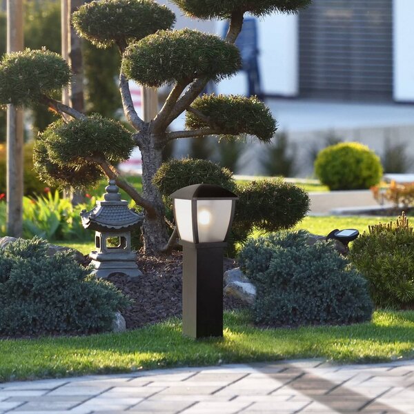 Searchlight Lampioncino da giardino Seattle, dimmerabile, Nero, Alluminio, Lampada da esterni