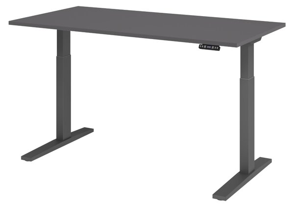 Scrivania elettrica bümö XMKA - Dimensioni: 160 x 80 cm, finitura: grafite, struttura: grafite
