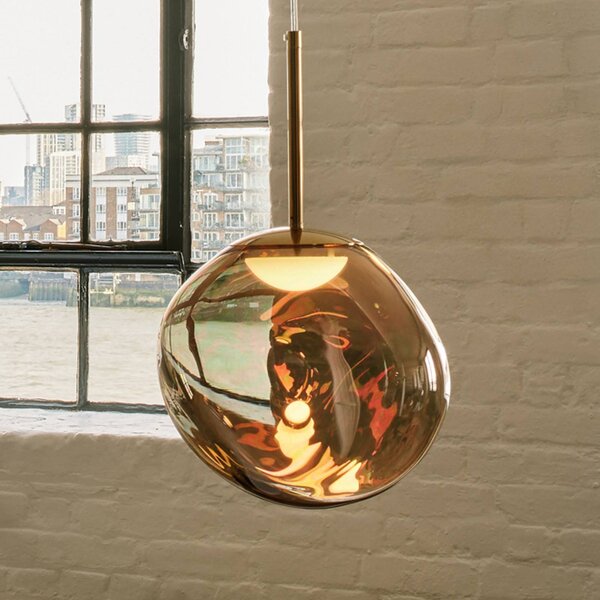 Tom Dixon Lampada a sospensione Melt, dimmerabile, Bronzo / Ottone antico, Soggiorno / Sala da pranzo, Plastica, Design, Lampada a sospensione