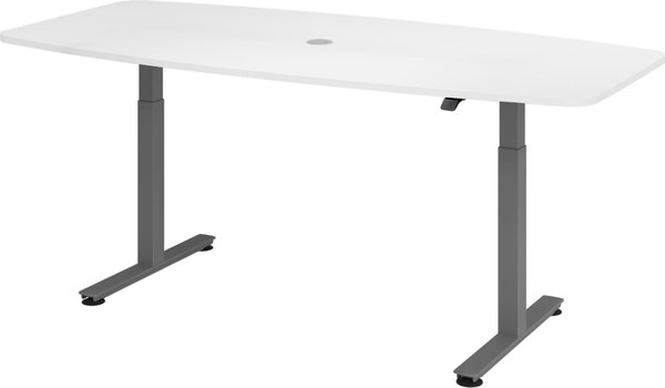 Tavolo da conferenza bümö elettrico XMST22 - decoro: bianco, struttura: grafite