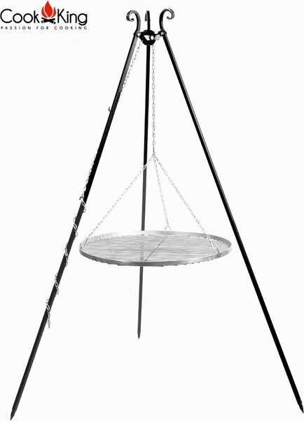 Barbecue girevole da 180 cm - Griglia in acciaio inox da 80 cm