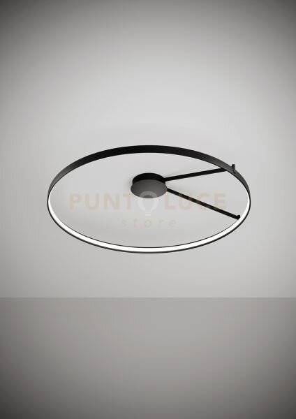Anello lampada da soffitto nero verniciato diam.109cm 2700k 3832lm