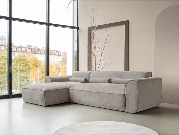 Divano angolare componibile beige (con penisola a sinistra) Flex Felix – Miuform