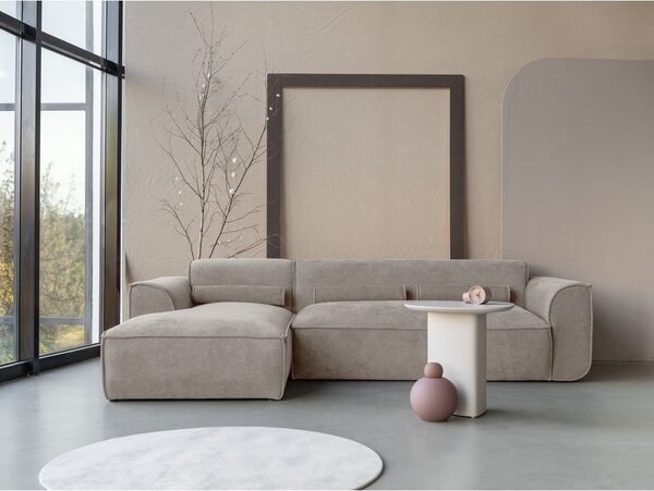 Divano angolare componibile beige (con penisola a sinistra) Flex Felix – Miuform
