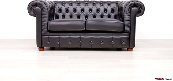 Divano Chesterfield 2 posti nero