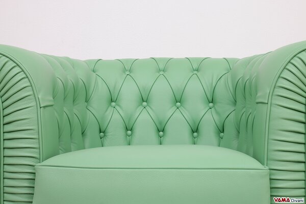 Poltrona Chesterfield Verde Menta Chiaro