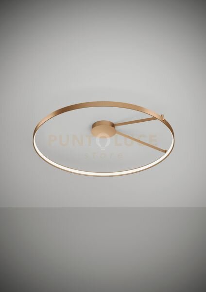 Anello lampada da soffitto rame spazzolato diam.109cm 2700k 3832lm