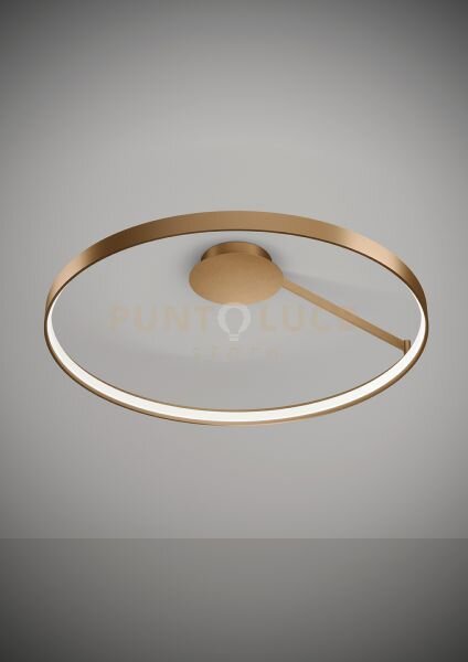 Anello lampada da soffitto rame spazzolato diam.78cm 2700k 2761lm 47w