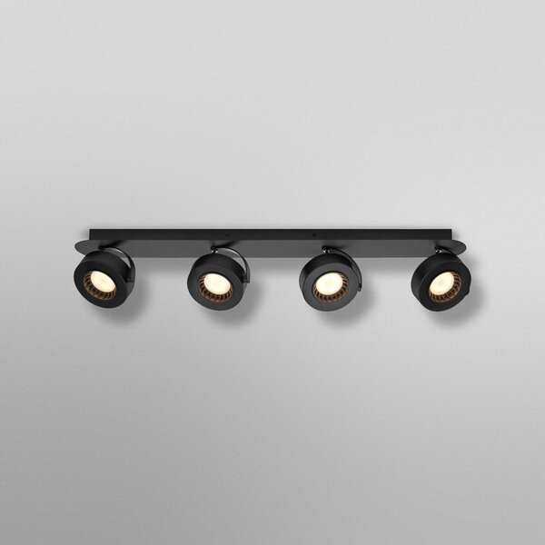 OSRAM Faretto da soffitto LED VENUS nero a 4 luci in metallo 3.000 K, Nero, Soggiorno / Sala da pranzo, Metallo, Moderno