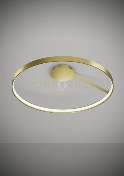 Anello lampada da soffitto oro spazzolato diam.78cm 2700k 2761lm 47w