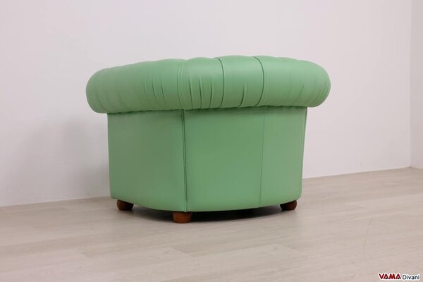 Poltrona Chesterfield Verde Menta Chiaro