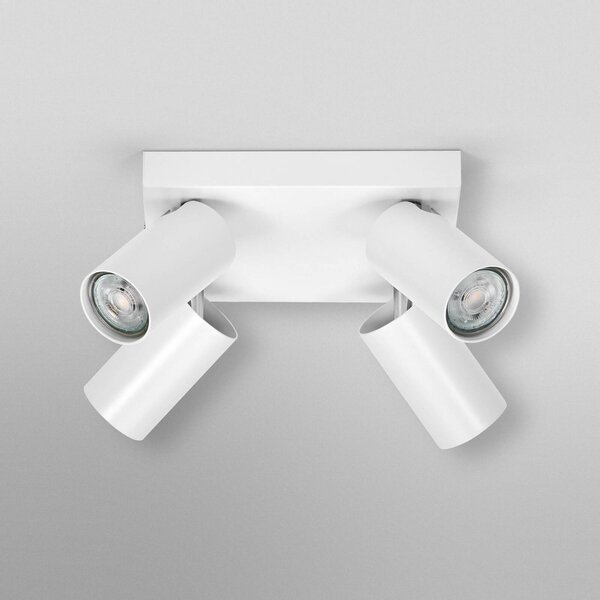 OSRAM Faretto da soffitto OCTAGON PLATE, bianco, a 4 luci, GU10-LED, 927 dimmerabile, Bianco / Opale, Soggiorno / Sala da pranzo, Metallo, Moderno
