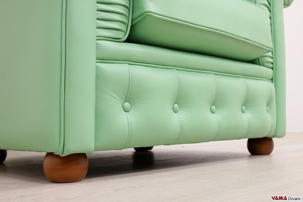 Poltrona Chesterfield Verde Menta Chiaro
