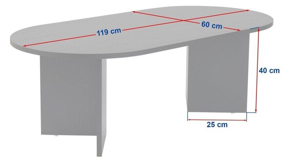 Tavolino da salotto beige semilucido 60x119 cm Sable – Kalune Design