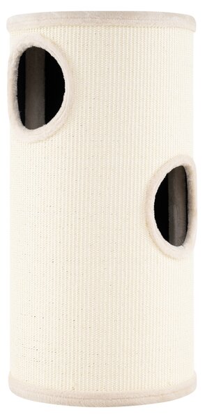 Costway Condo per gatti a piani multi-livello con tappetino per graffi in sisal, Condo letto morbido per pisolini Beige