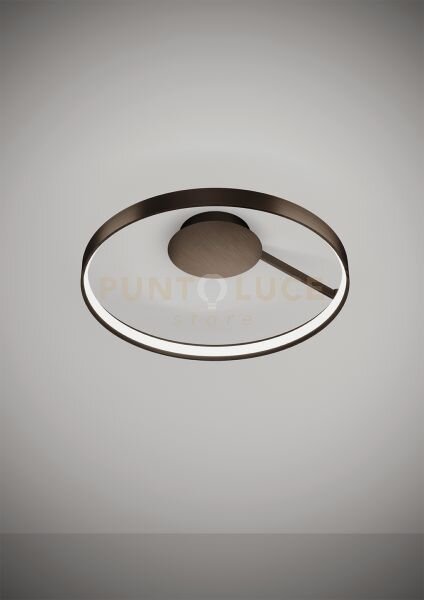 Anello lampada da parete o soffitto bronzo spazzolato diam.55cm 27