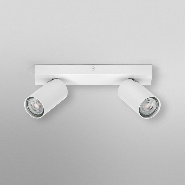 OSRAM Faretto da soffitto OCTAGON, bianco, a 2 luci, GU10-LED 927 dimmerabile, Bianco / Opale, Soggiorno / Sala da pranzo, Metallo, Moderno