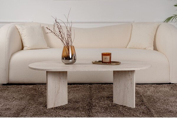 Tavolino da salotto beige semilucido 60x119 cm Sable – Kalune Design