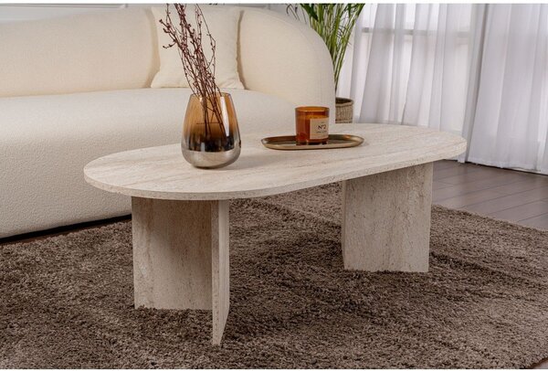 Tavolino da salotto beige semilucido 60x119 cm Sable – Kalune Design
