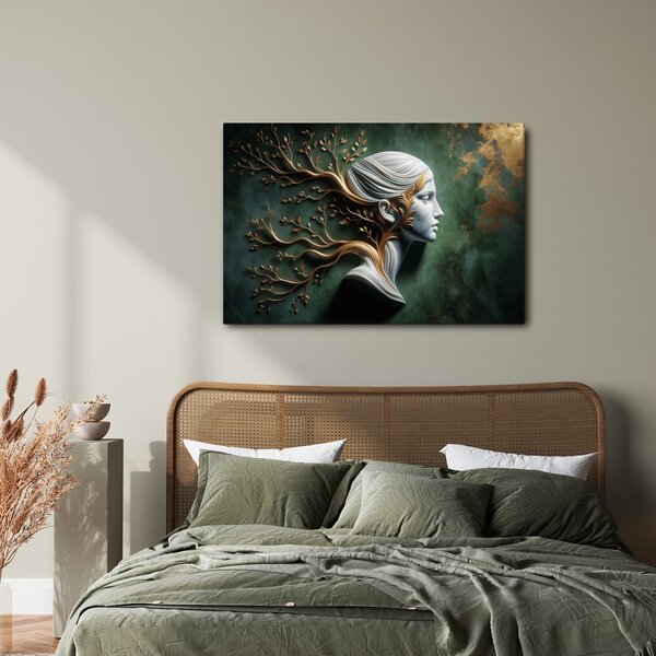 Quadro su tela – Dea serena con i rami della vita