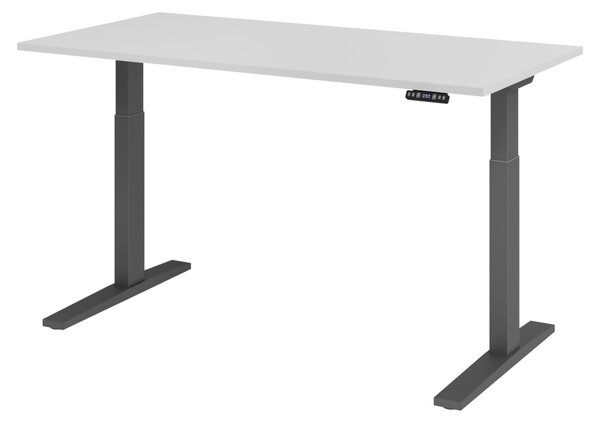 Scrivania elettrica bümö XMKA - Dimensioni: 160 x 80 cm, struttura: grafite, decorazione: grigio