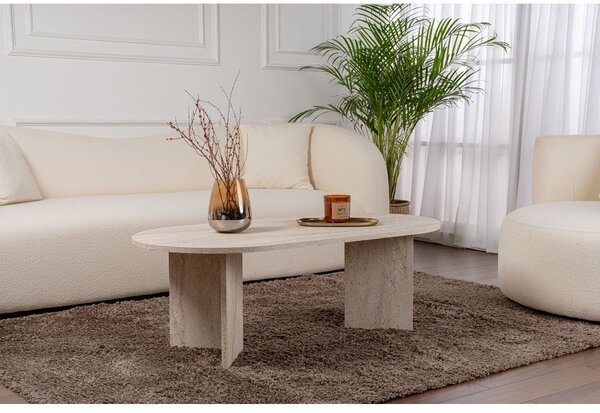 Tavolino da salotto beige semilucido 60x119 cm Sable – Kalune Design