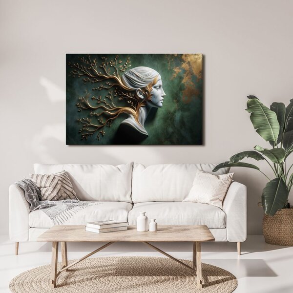 Quadro su tela – Dea serena con i rami della vita