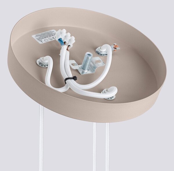 Lampadario grigio tortora in metallo ø 19,5 cm Gleam – Sollux