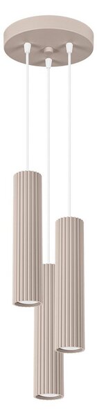 Lampadario grigio tortora in metallo ø 19,5 cm Gleam – Sollux