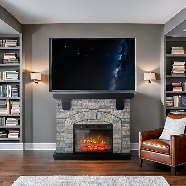 Camino elettrico GREYSTONE ElectricSun, con effetto sonoro, 3 colori, con l’app, L115xH102cm