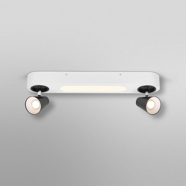OSRAM Plafone LED NEPTUNE CLICK-SELECT, 2 faretti, bianco CLICK-SELECT, Bianco / Opale, Soggiorno / Sala da pranzo, Metallo, Moderno