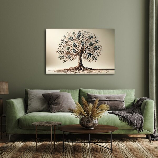 Quadro su tela – Albero della vita con dettagli delicati